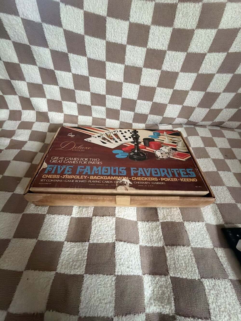 Vintage 1973 Cadaco Five Famous Favorites Board Game Deluxe Edition